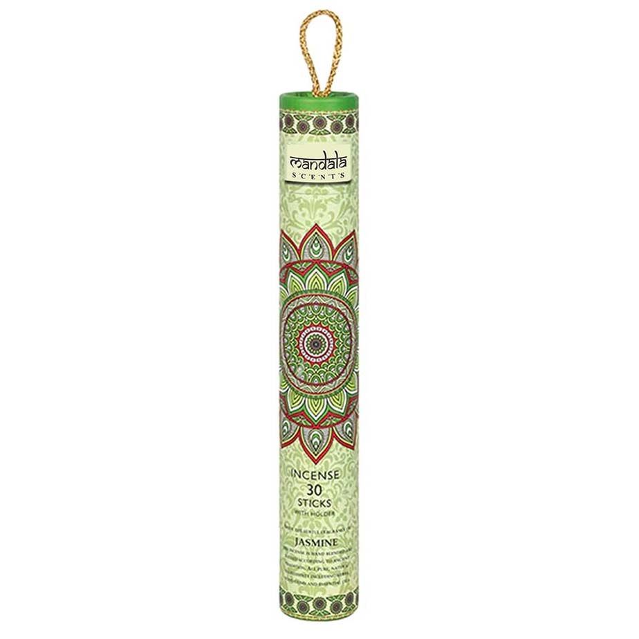 Mandala Incense Sticks with Holder - Jasmine (30 Sticks), SKU PG-14860-J, UPC 700317036081