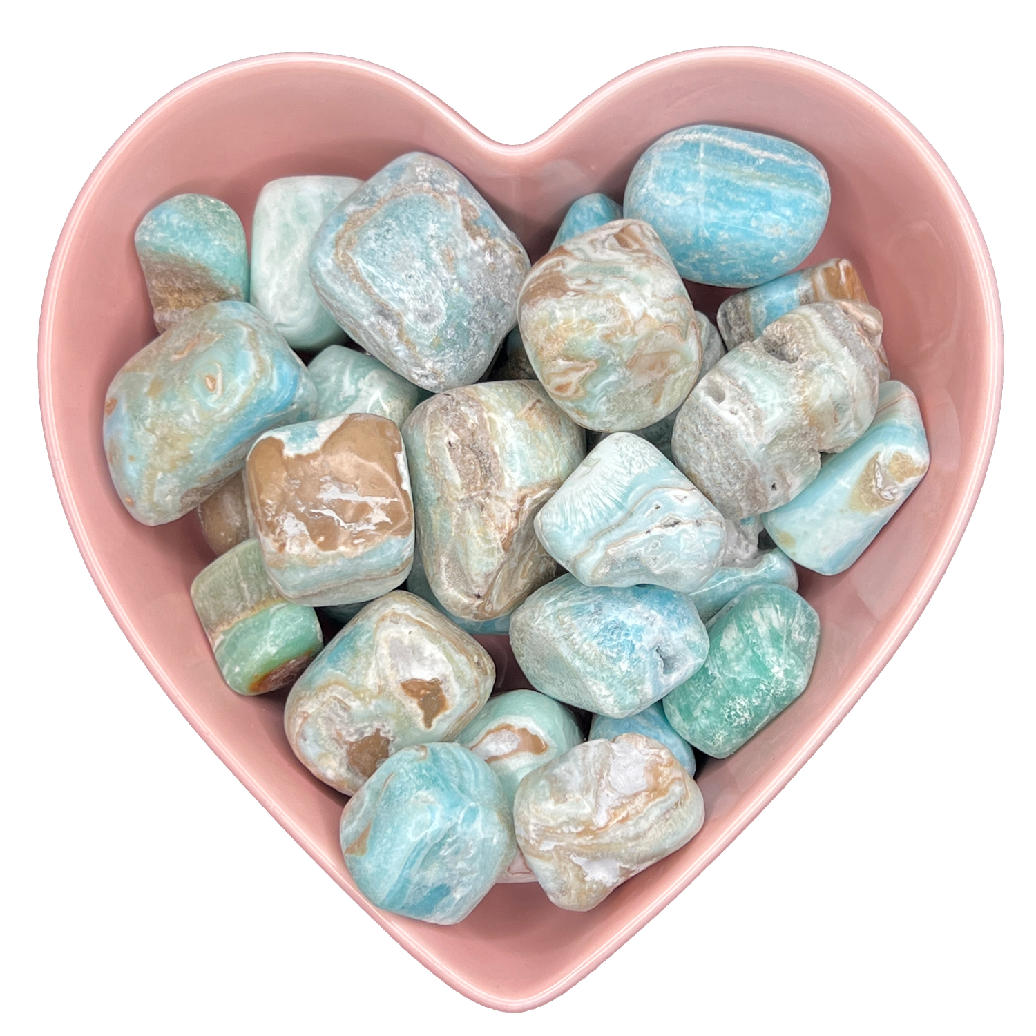 Blue Aragonite Tumbled Stone Natural Gemstone - One Stone, SKU TR-578, UPC 700317033455