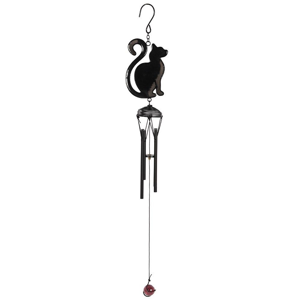 15.75&quot; Black Cat Wind Chime, SKU PG-14491, UPC 700317293866