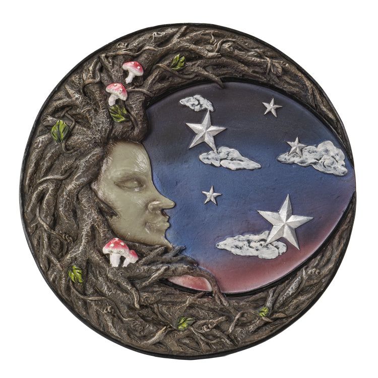 7.8&quot; Tree Moon Wall Plaque, SKU PG-15085, UPC 700317071341