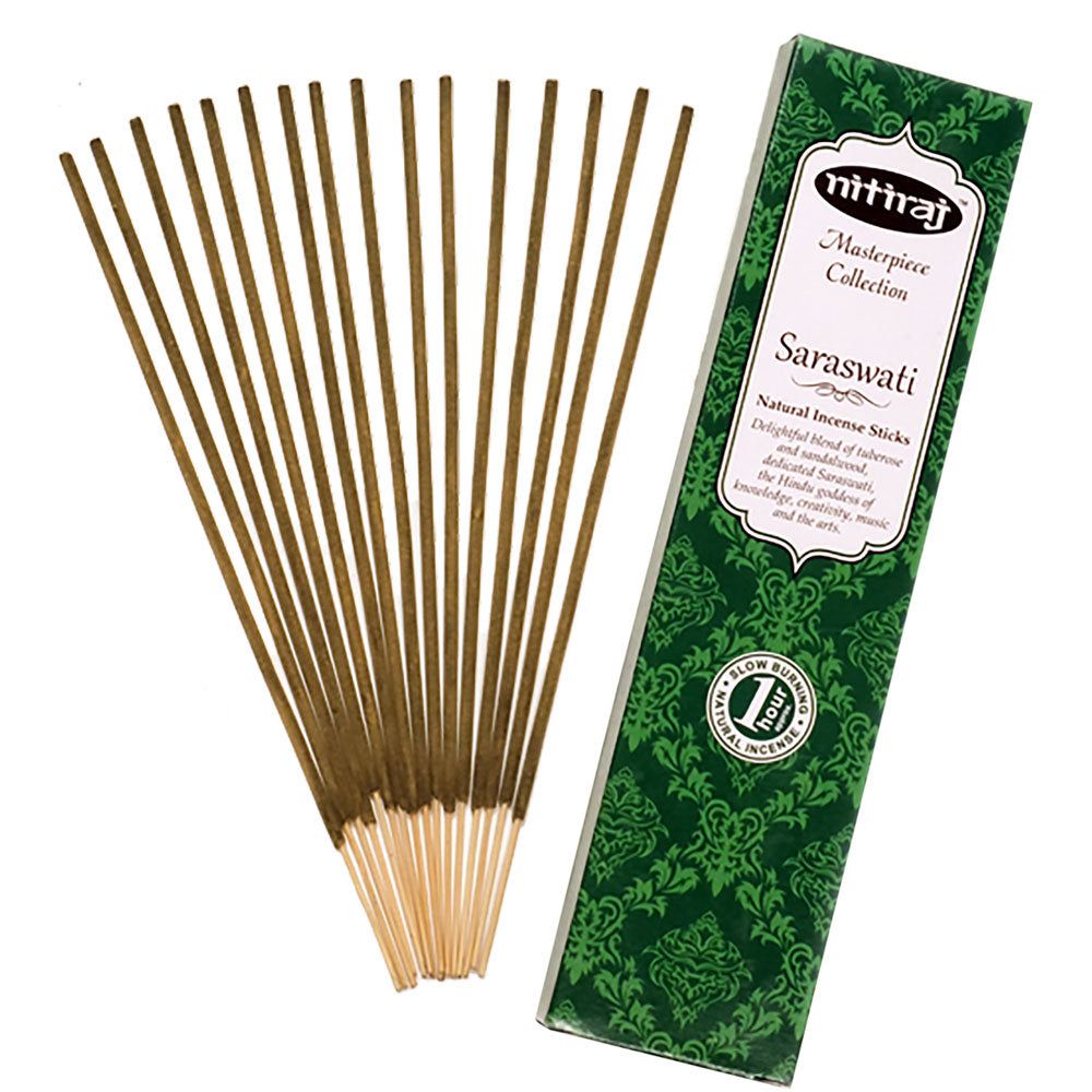 Nitiraj Masterpiece Incense 25 gram - Saraswati (Pack of 6), SKU KH-72936, UPC 700317121657