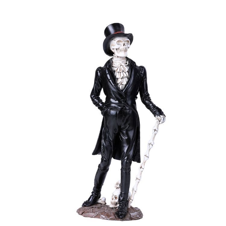 13&quot; Day of the Dead Statue - Gentleman Skeleton, SKU PG-13360, UPC 700317051657