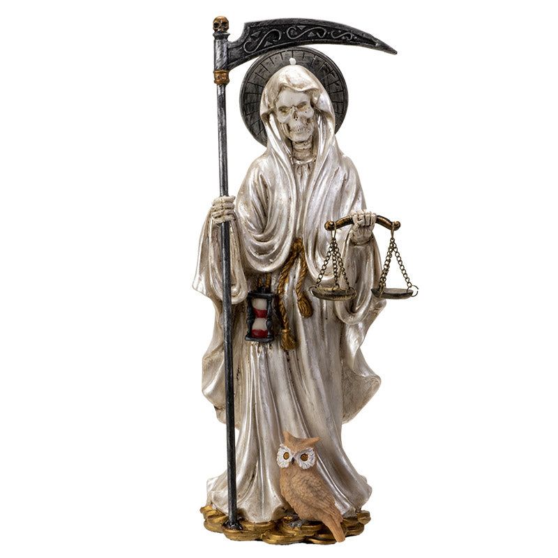 10.5&quot; Santa Muerte White Statue, SKU PG-15246, UPC 700317245964