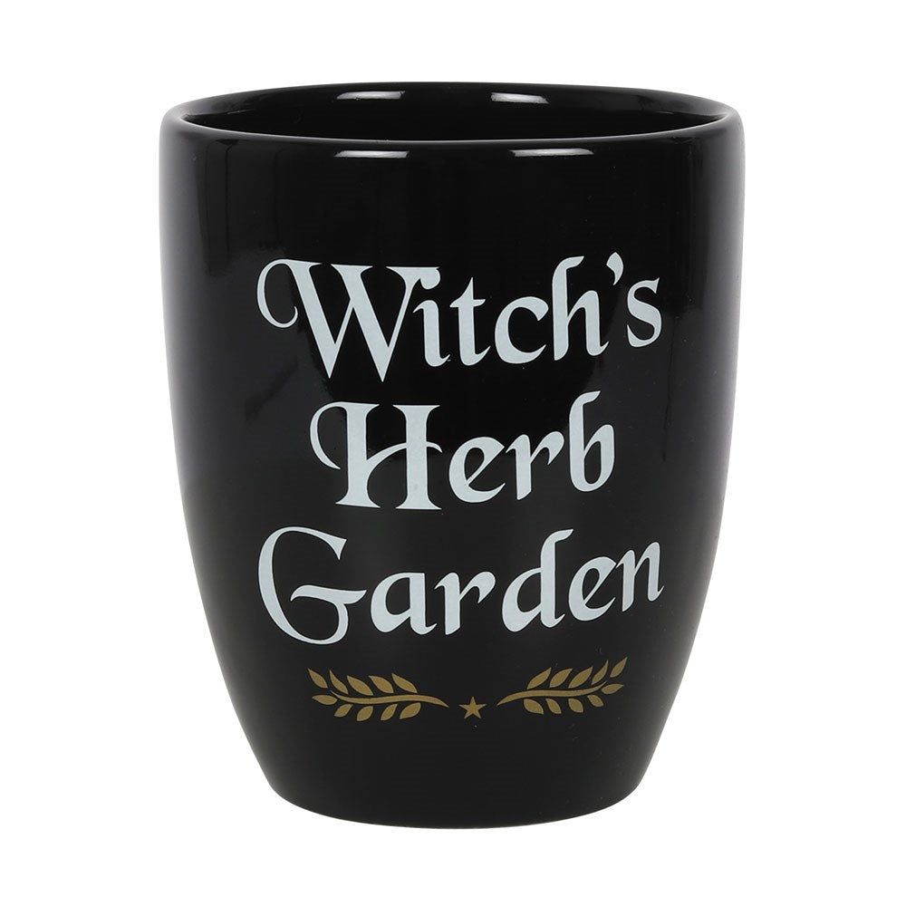 5.6&quot; Ceramic Witch&#39;s Garden Planter Pot, SKU PG-14917, UPC 700317109167
