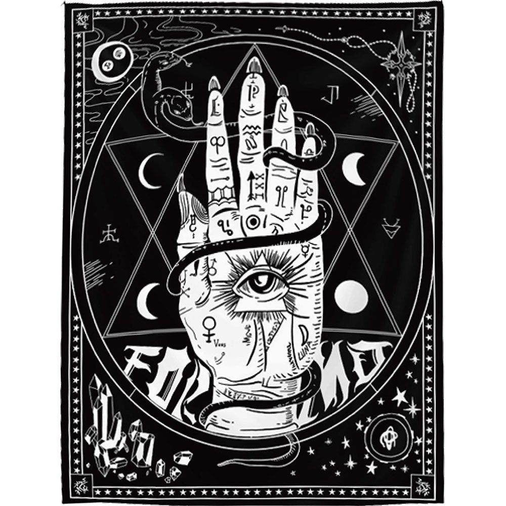 39&quot; x 59&quot; Polyester Tapestry - Palmistry, SKU KH-57118, UPC 700317066866