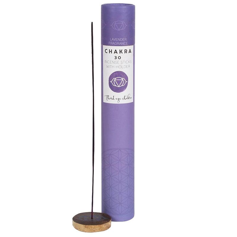Chakra Incense Sticks with Holder - Third Eye - Lavender (30 Sticks), SKU PG-13972, UPC 700317075646