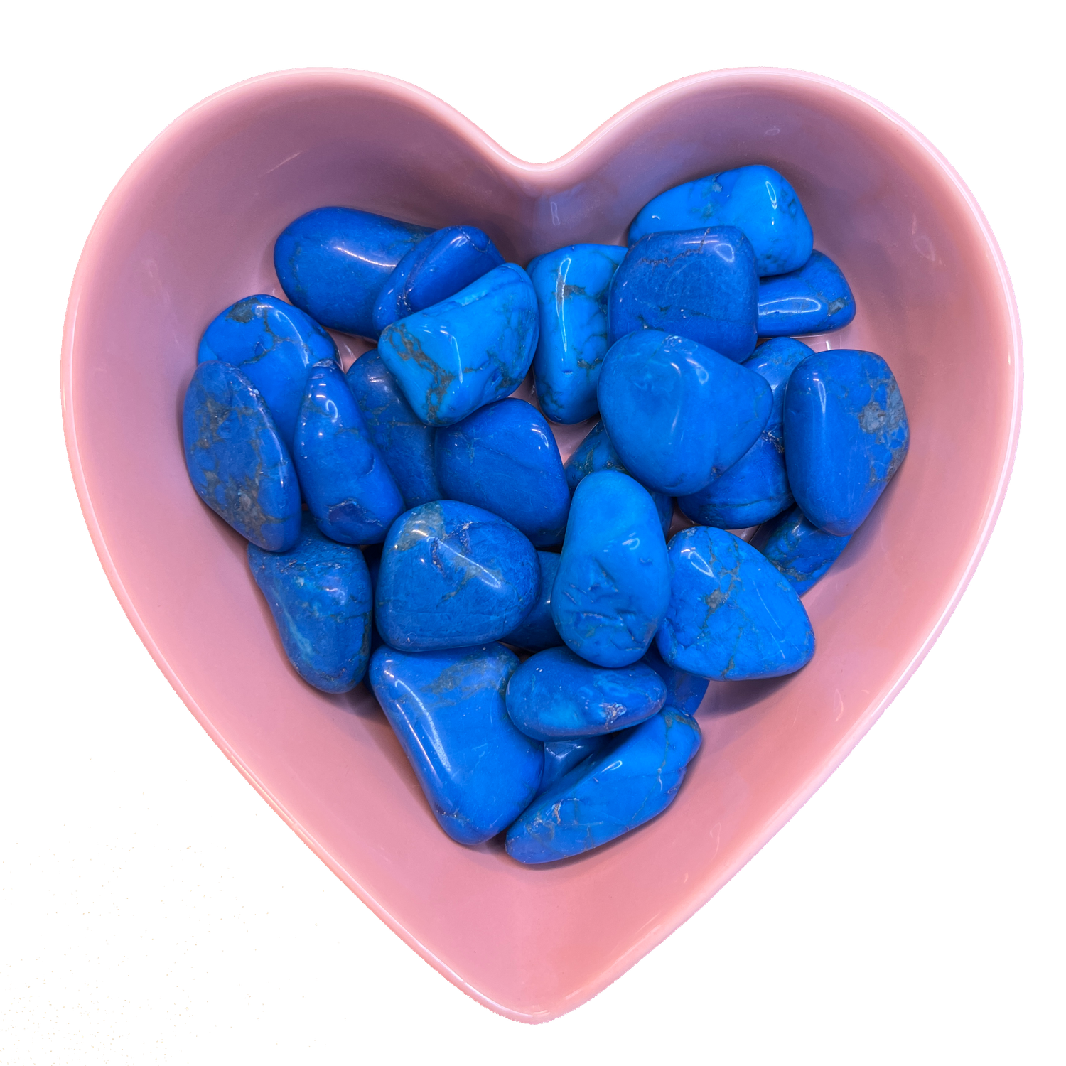 Blue Howlite Tumbled Stone Natural Gemstone - One Stone, SKU TR-141, UPC 6016003883896
