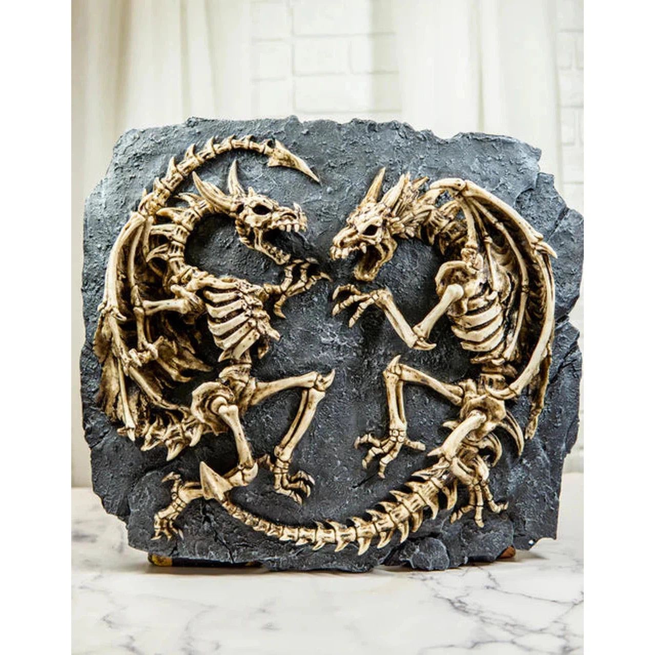 19.5&quot; Dragon Skeleton Plaque, SKU PG-13593, UPC 700317072188