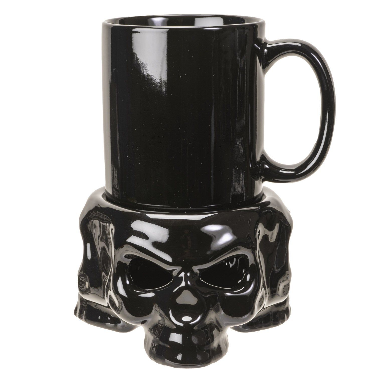 5&quot; Tealight Mug Warmer - Skull (Mug Included), SKU PG-15227, UPC 700317118244
