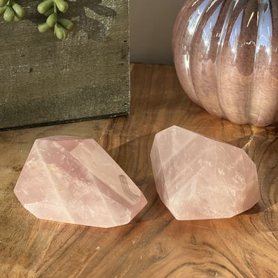 3-4&quot; Rose Quartz Multiface Polygon Free Shape, SKU 6016001472481-L, UPC 6016010262264