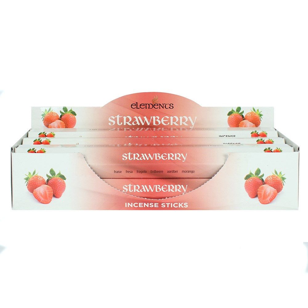 Elements Incense Sticks Display - Strawberry (6 Packs of 20 Sticks), SKU PG-14428, UPC 700317070511