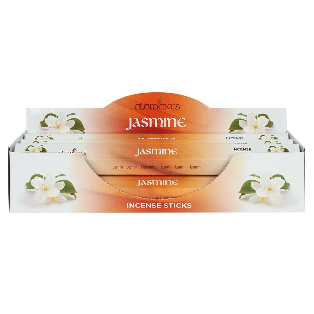 Elements Incense Sticks Display - Jasmine (6 Packs of 20 Sticks), SKU PG-14414, UPC 700317070429
