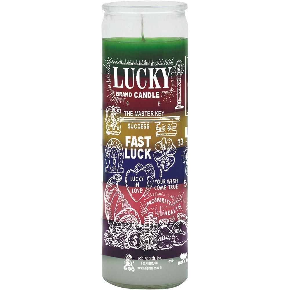 7 Day Glass Candle 7 Color - Fast Luck, SKU WP-578-232, UPC 6016011889859