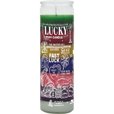 7 Day Glass Candle 7 Color - Fast Luck, SKU WP-578-232, UPC 6016011889859