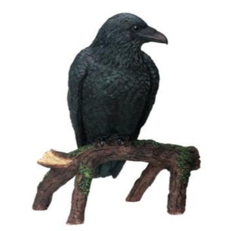 5.75&quot; Raven on Branch Statue, SKU PG-Y7586, UPC 700317292753
