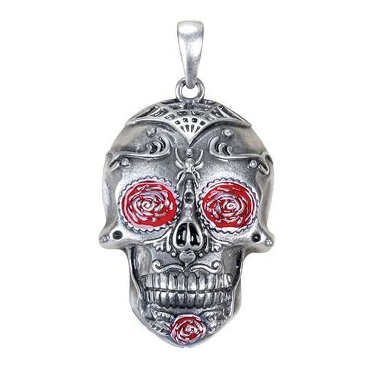 Day of the Dead Tattoo Skull Pendant, SKU PG-Y2972, UPC 6016020573565