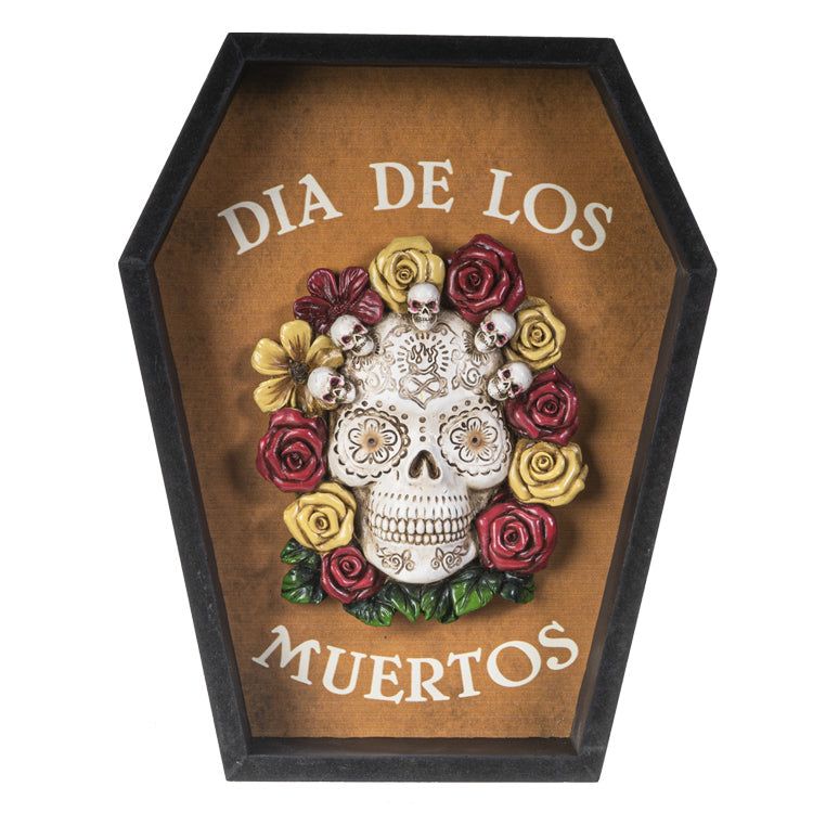 10&quot; Dia De Los Muertos Wall Plaque, SKU PG-14341, UPC 700317038412