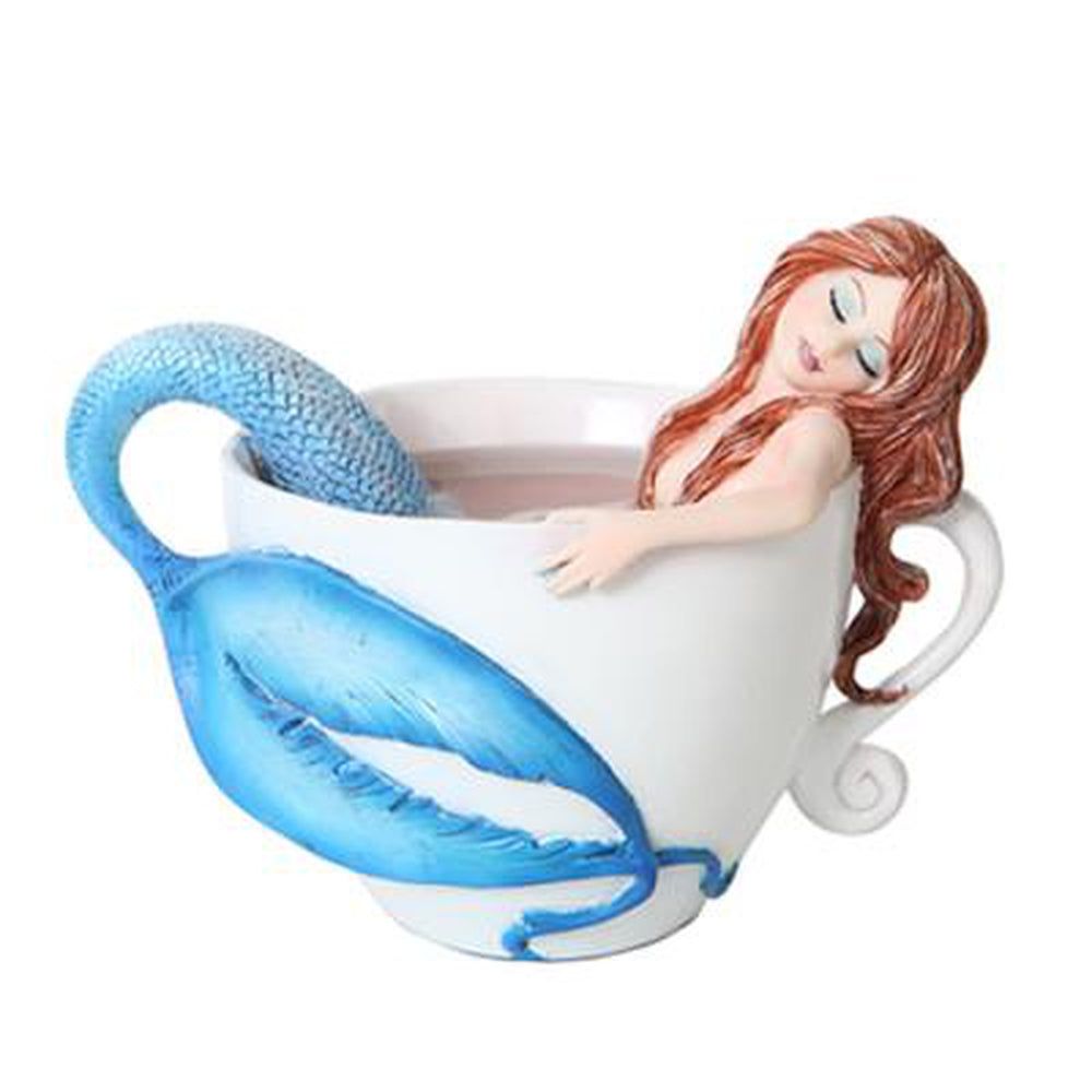4.25&quot; Mermaid Statue - Relaxing Mermaid, SKU PG-10538, UPC 700317078951