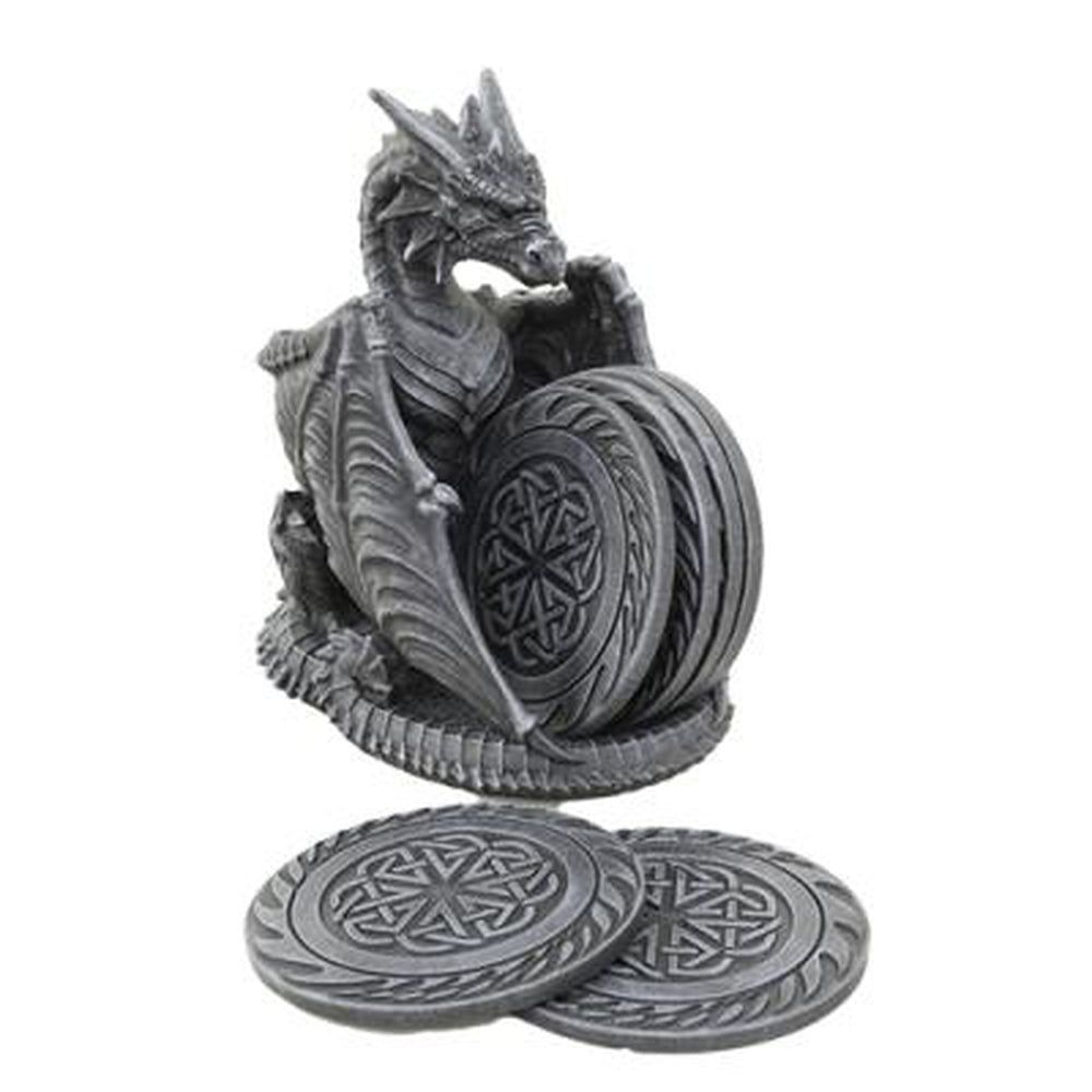 6.5&quot; Dragon Coaster Set, SKU PG-10309, UPC 700317078005