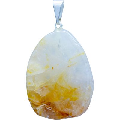 Stone Slice Pendant - Golden Healer, SKU KH-99041-1, UPC 700317117803