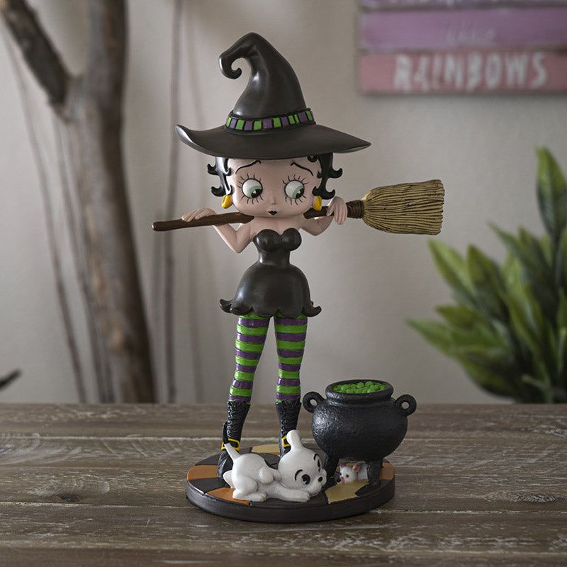 9.25&quot; Betty Boop Witch Statue, SKU PG-15263, UPC 700317290254