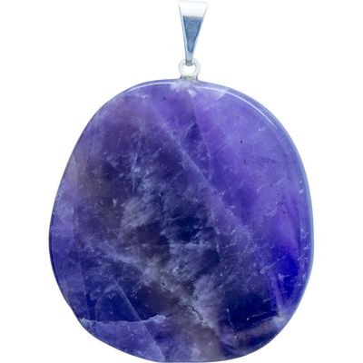 Stone Slice Pendant - Amethyst, SKU KH-99036-1, UPC 700317117858