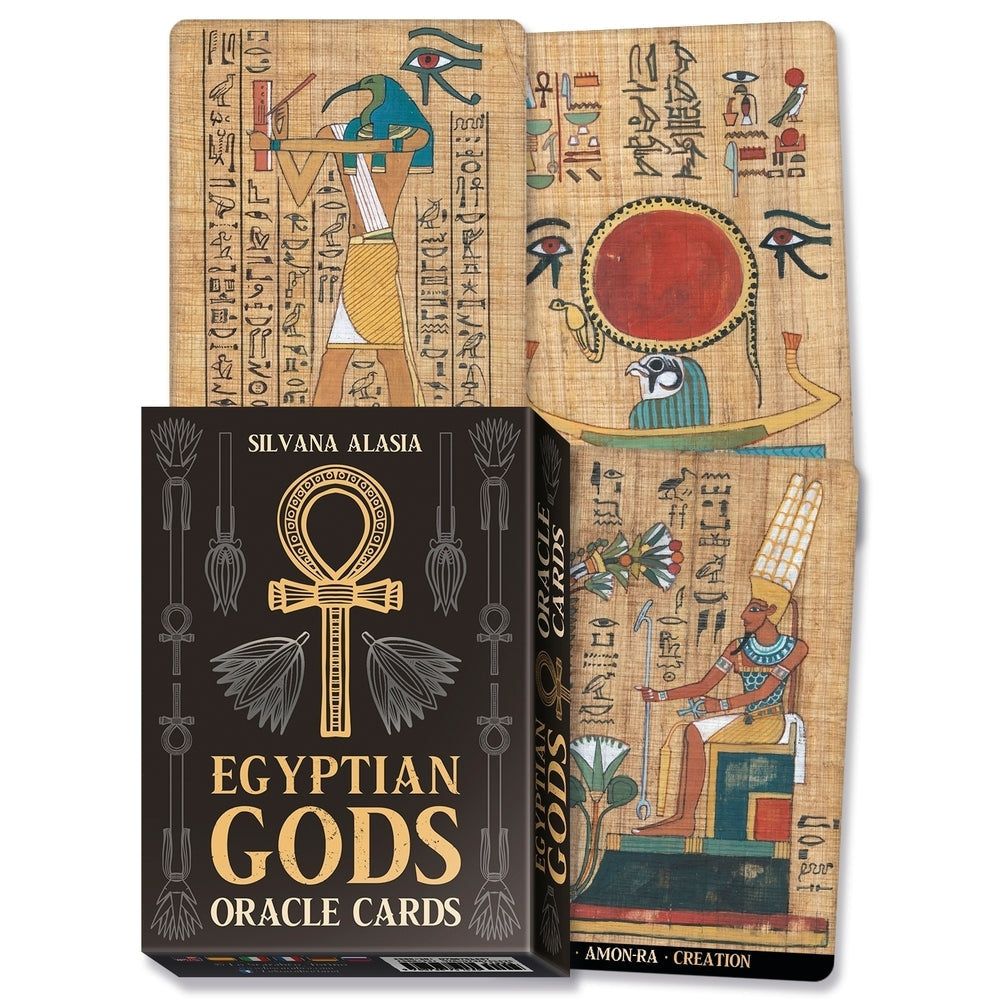 Egyptian Gods Oracle Cards by Silvana Alasia, SKU LW1858, UPC 700317032038