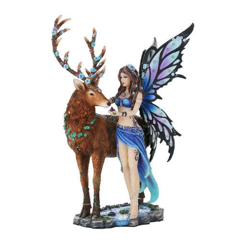 10&quot; Fairy Statue - Diantha Fairy with Deer, SKU PG-11890, UPC 700317252429