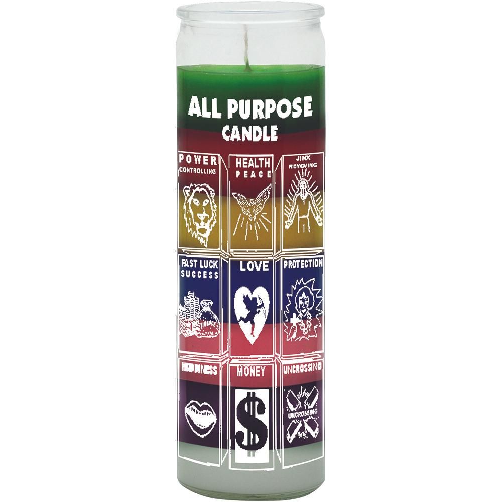7 Day Glass Candle 7 Color - All Purpose, SKU WP-578-010, UPC 6016002197123