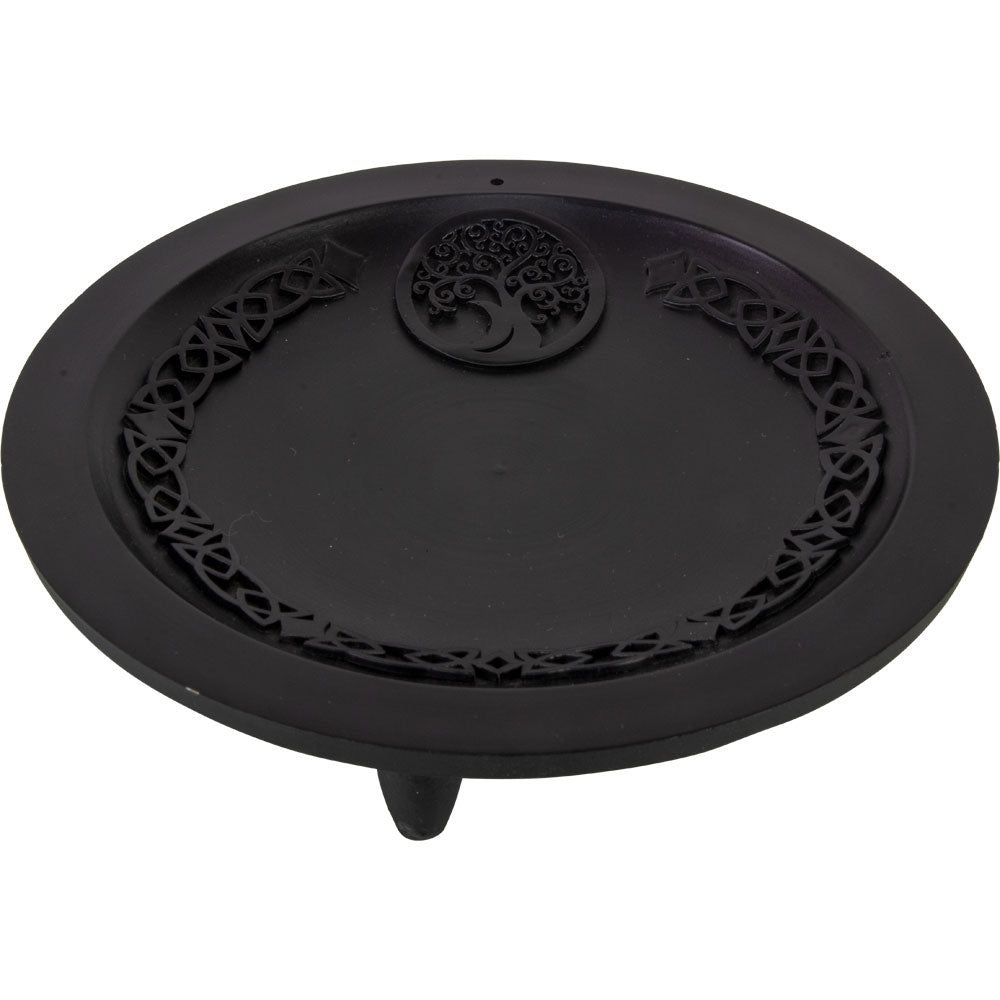 5&quot; Cast Iron Incense Holder - Tree of Life, SKU KH-89725, UPC 700317066514