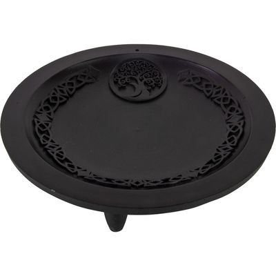 5&quot; Cast Iron Incense Holder - Tree of Life, SKU KH-89725, UPC 700317066514