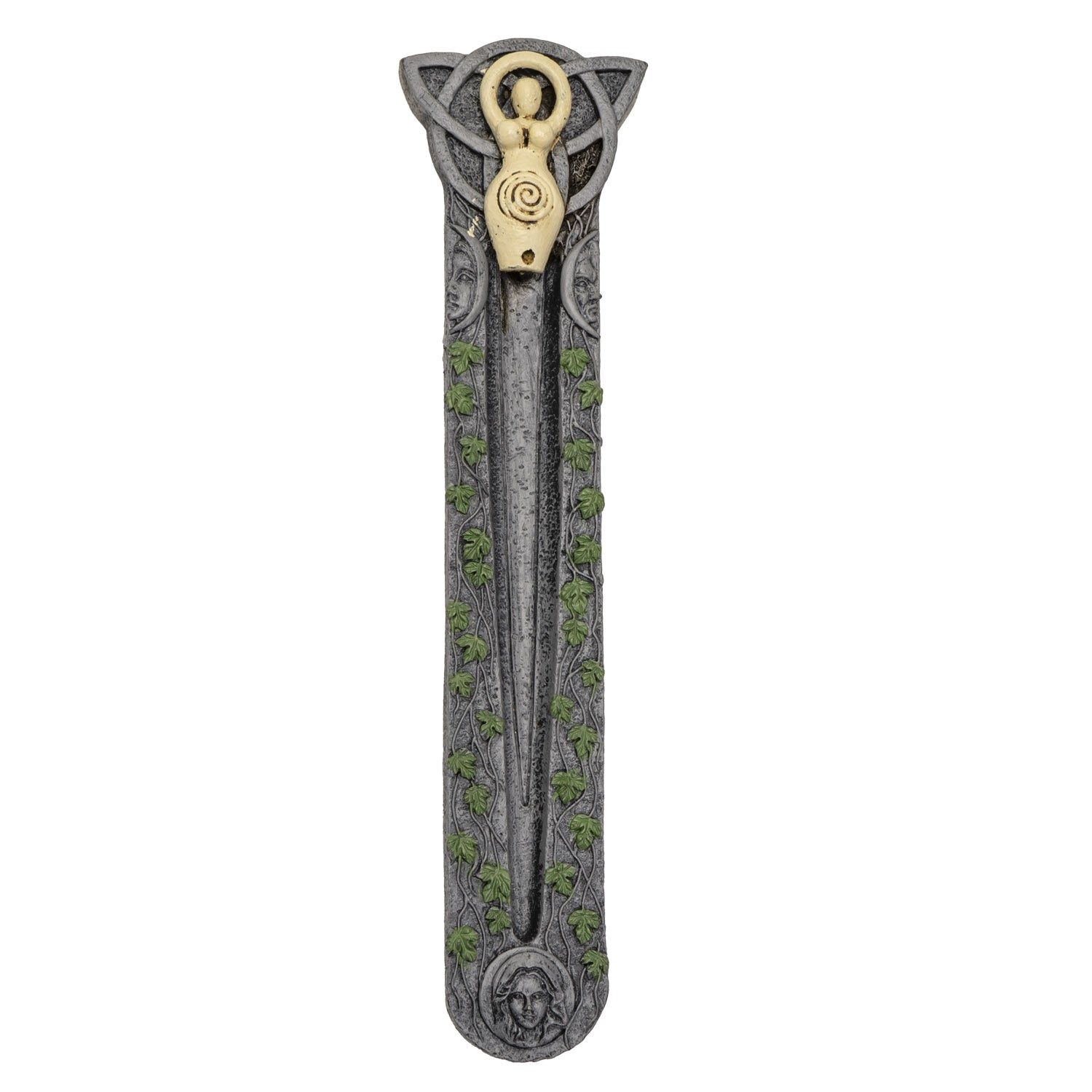 9.75&quot; Spiral Goddess Incense Holder Burner, SKU PG-15254, UPC 700317118541
