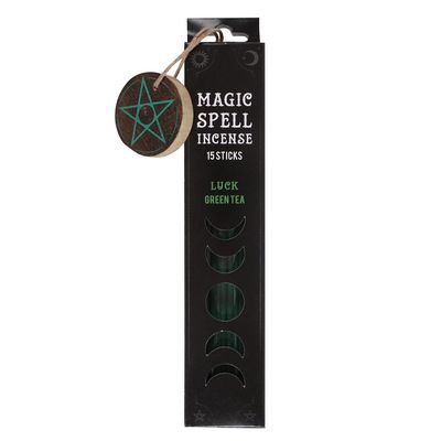 Magic Spell Incense Sticks - Luck - Green Tea (Pack of 15), SKU PG-14592, UPC 700317031987