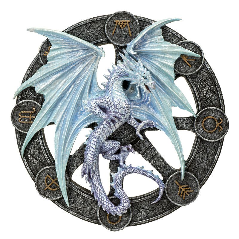 10.75 Anne Stokes Wall Plaque - Yule Dragon, SKU PG-15235, UPC 700317123538