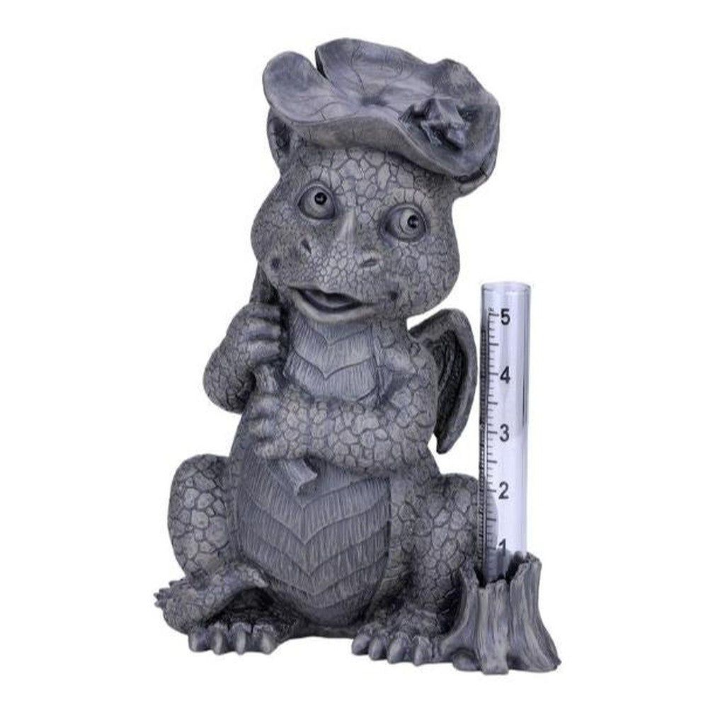 10.75&quot; Garden Dragon Statue - Rain Catcher, SKU PG-13424, UPC 700317030591