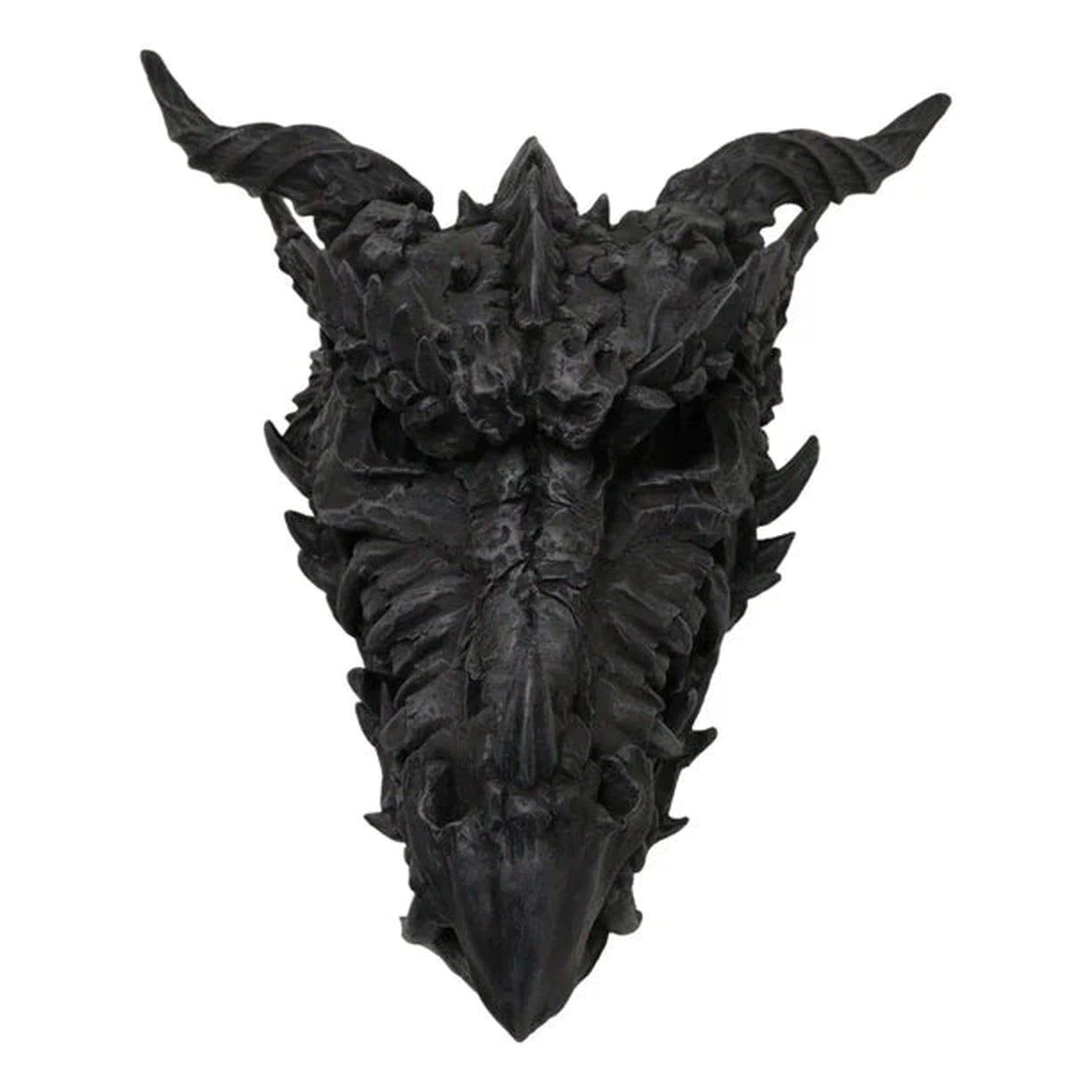 27&quot; Black Dragon Skull Statue, SKU PG-11297, UPC 700317071655