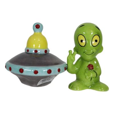 3&quot; Alien with Saucer Statue, SKU PG-8982, UPC 700317073970