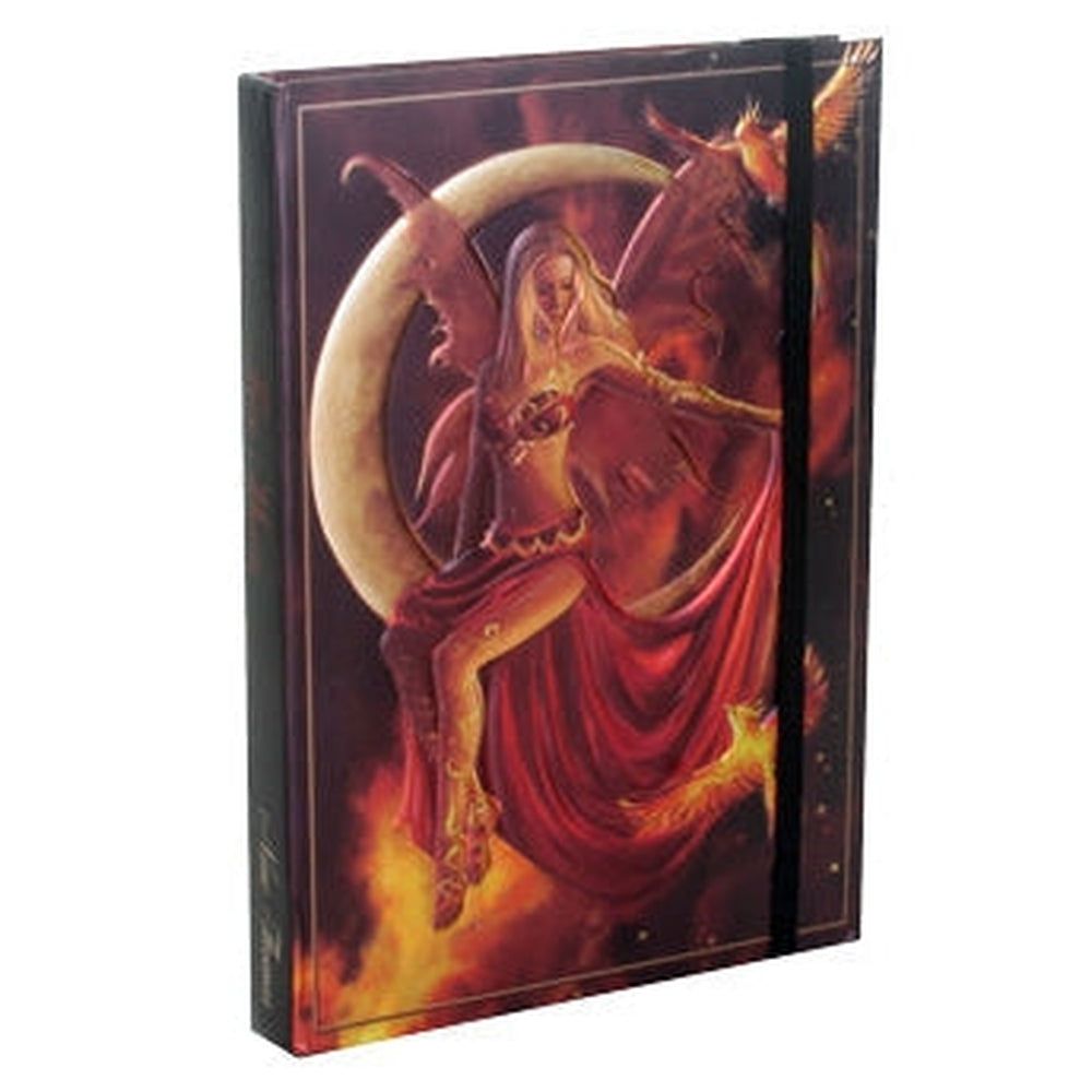 6&quot; x 8&quot; Hardcover Journal - Fire Moon Embossed, SKU PG-13172, UPC 700317035169