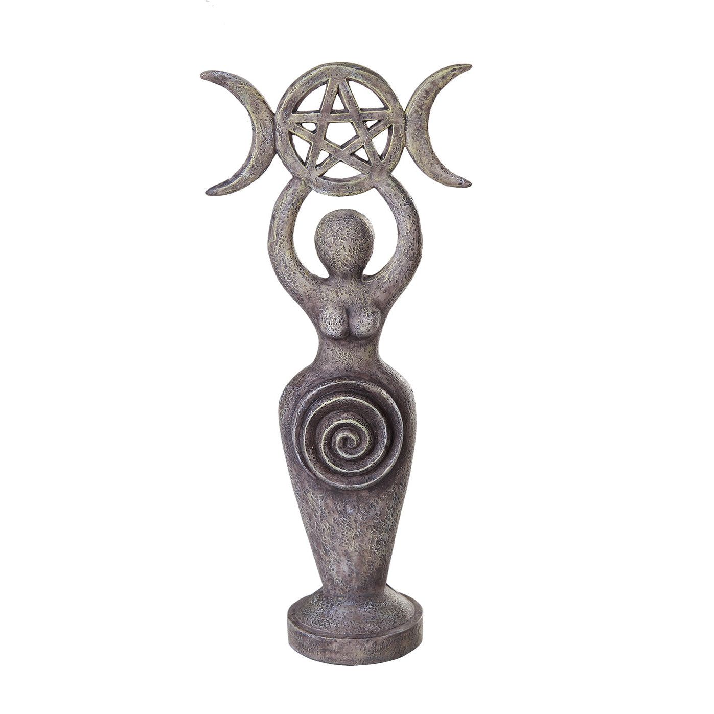 8&quot; Triple Moon Goddess Resin Statue, SKU PG-12220, UPC 700317029083