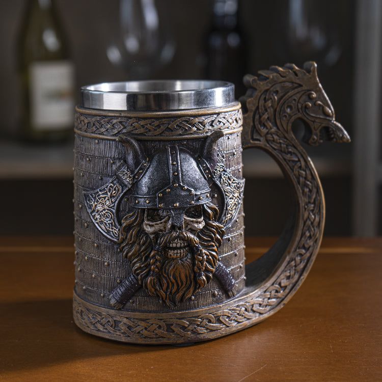 5.75&quot; Stainless Steel Resin Mug - Viking, SKU PG-Y9298, UPC 700317293941