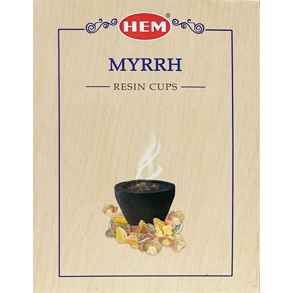 Hem Resin Cups - Myrrh (Pack of 10), SKU KH-73360, UPC 700317125051