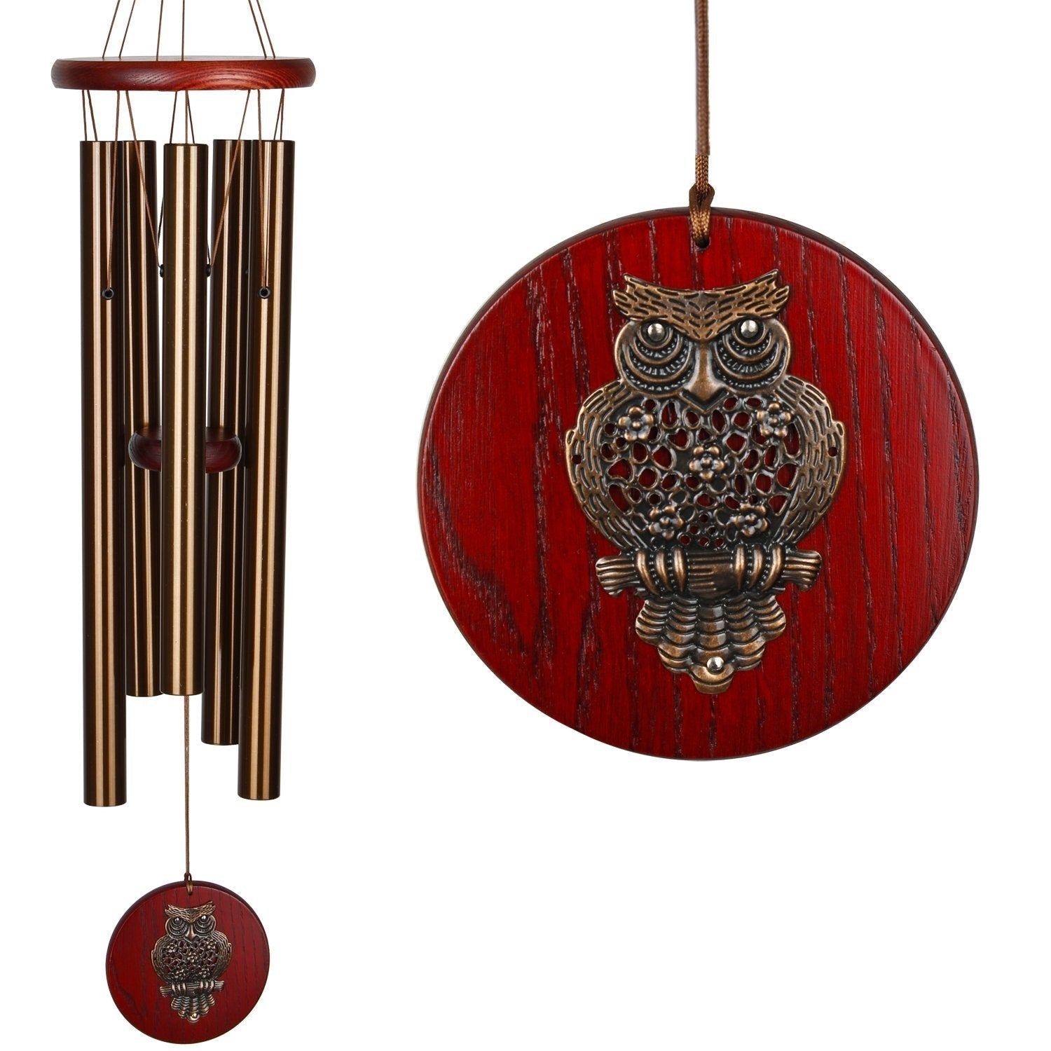 Woodstock Habitats Chime - Bronze, Owl, SKU WC-HCBRO, UPC