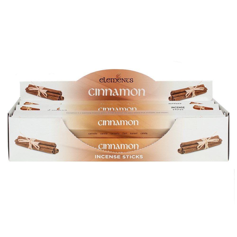 Elements Incense Sticks Display - Cinnamon (6 Packs of 20 Sticks), SKU PG-14423, UPC 700317070467