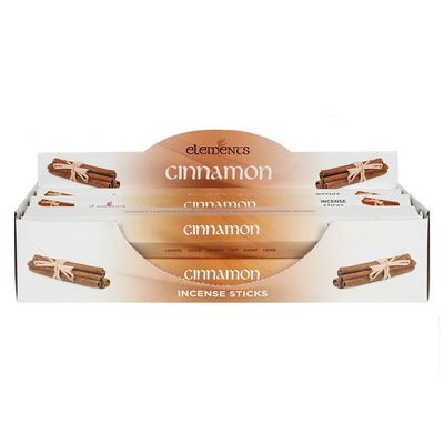 Elements Incense Sticks Display - Cinnamon (6 Packs of 20 Sticks), SKU PG-14423, UPC 700317070467