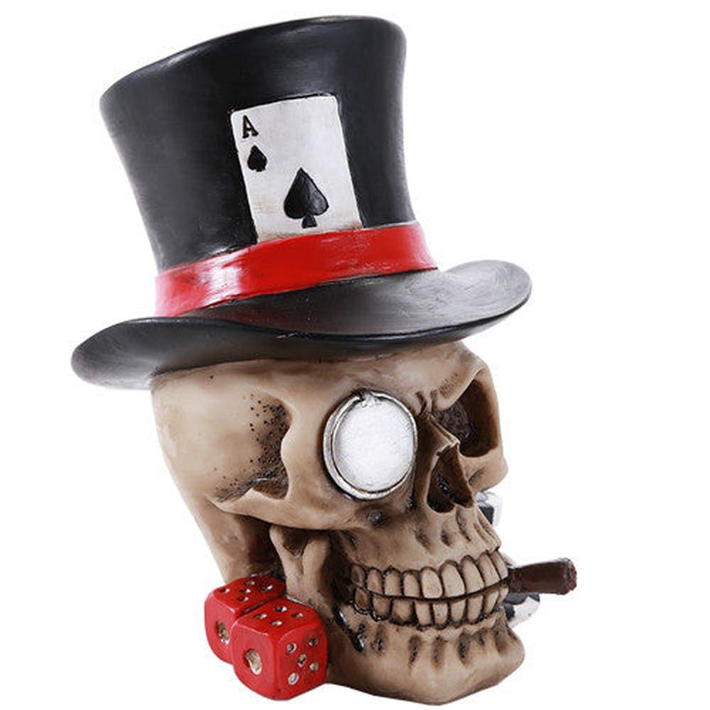5&quot; Poker Skull Statue, SKU PG-11448, UPC 700317071723