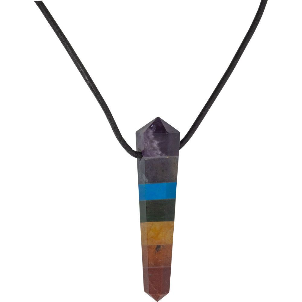 Double Terminated Point Necklace - Chakra, SKU KH-99155, UPC 700317068327