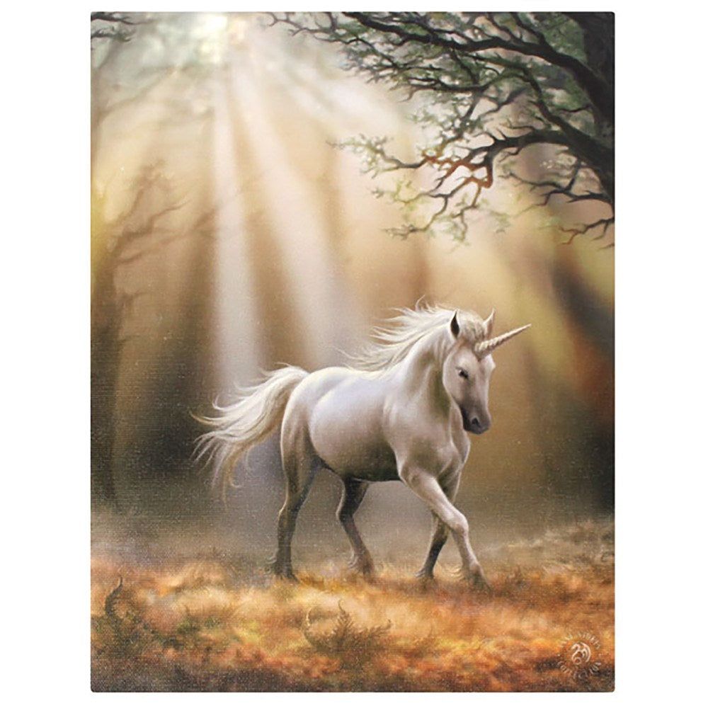 9.8&quot; Anne Stokes Canvas Print - Glimpse Unicorn, SKU PG-13833, UPC 700317299455