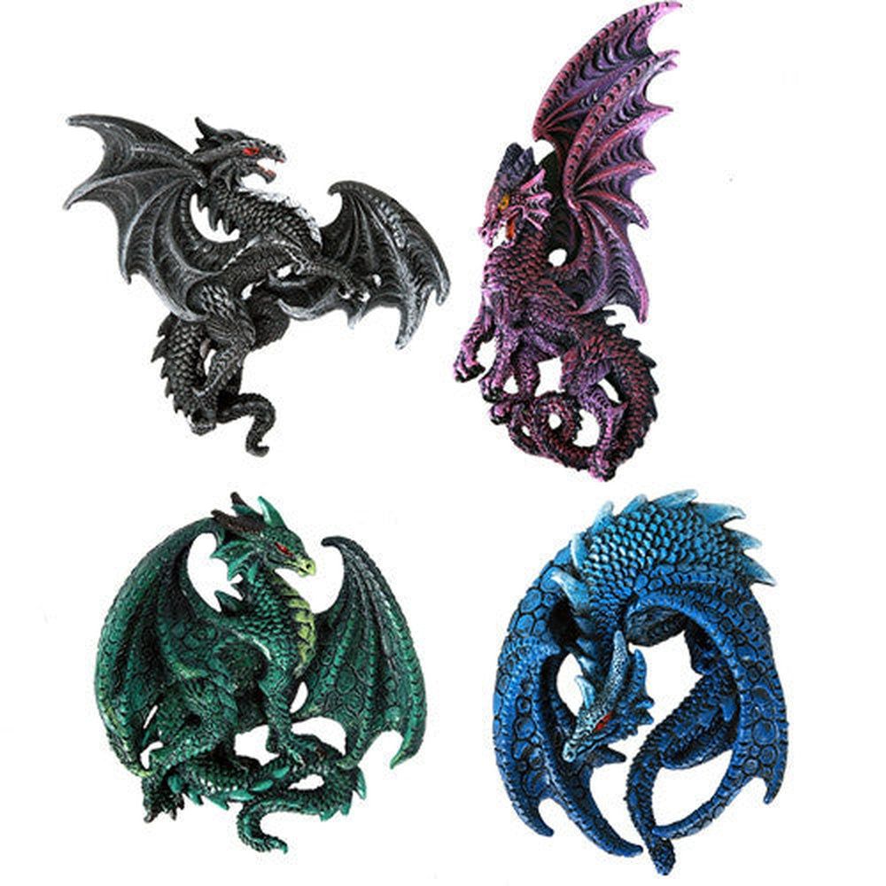 2.5&quot; Dragon Magnets - Colorful (Pack of 4), SKU PG-11465, UPC 700317079101