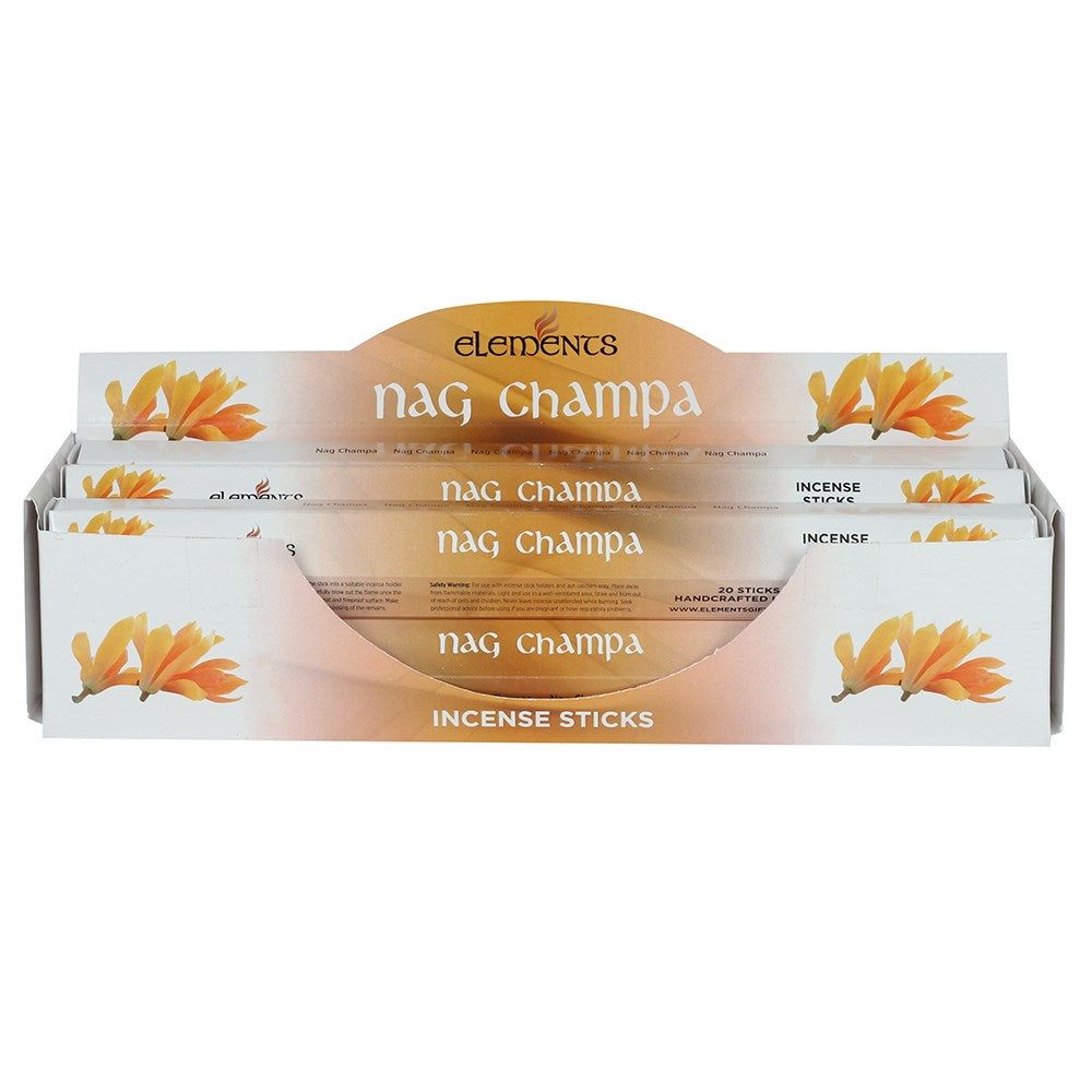 Elements Incense Sticks Display - Nag Champa (6 Packs of 20 Sticks), SKU PG-14406, UPC 700317070405