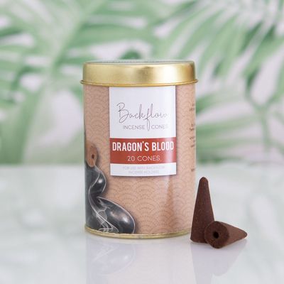 Jumbo Backflow Incense Cones - Dragon&#39;s Blood (Pack of 20), SKU PG-15274-1, UPC 700317290704